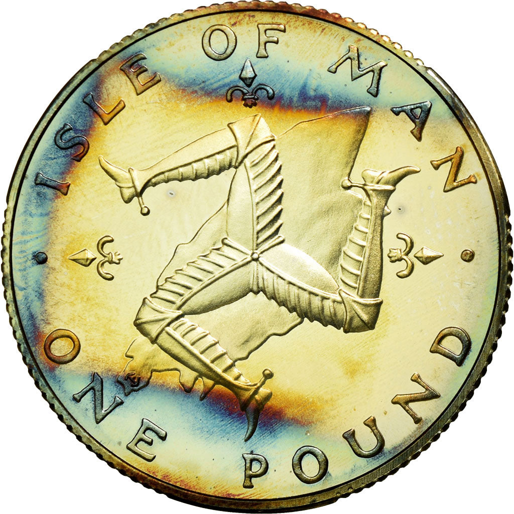 Coin, Isle of Man, Elizabeth II, Sovereign, Pound, 1978, MS(63), Silver, KM:44a
