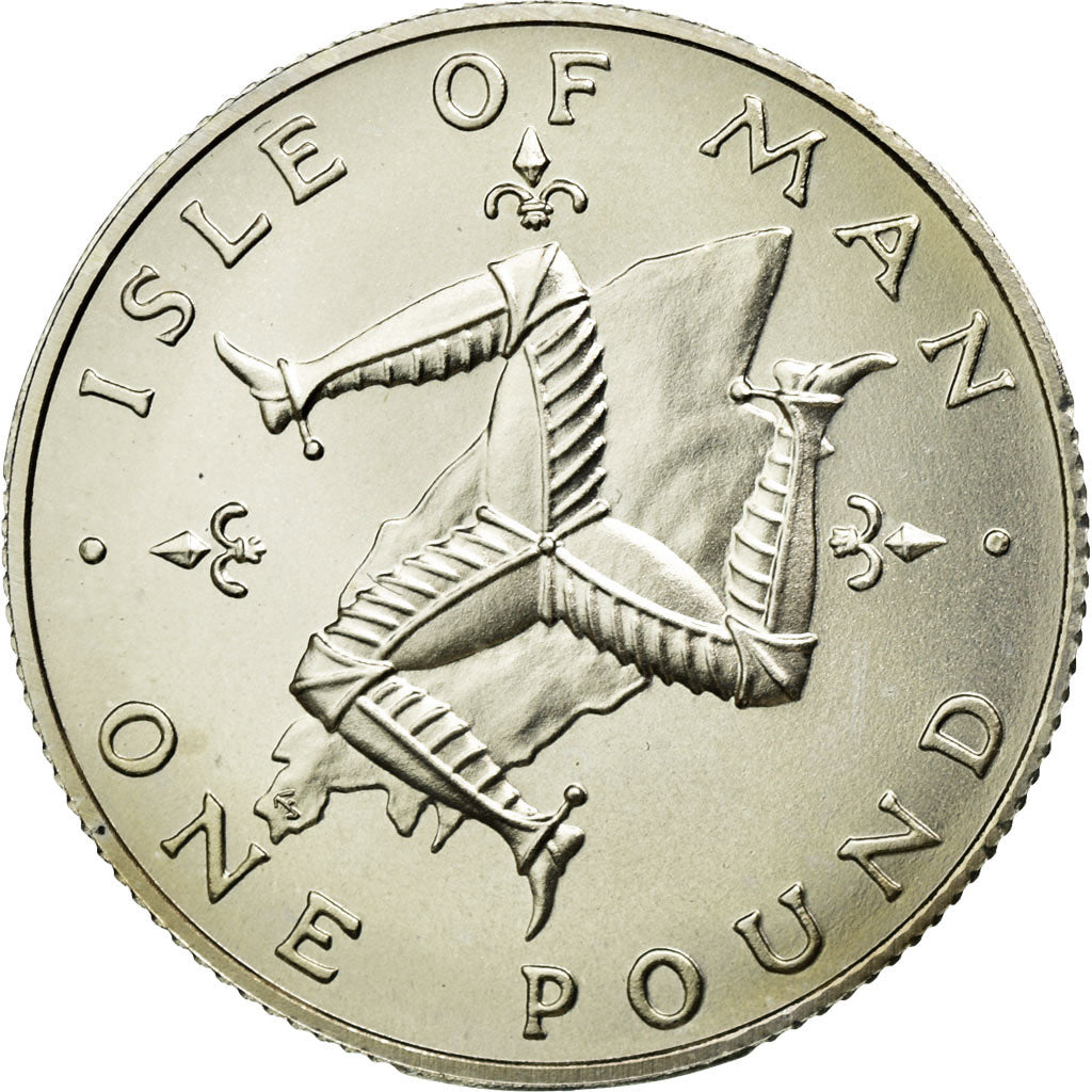 Coin, Isle of Man, Elizabeth II, Sovereign, Pound, 1978, MS(63), Silver, KM:44a