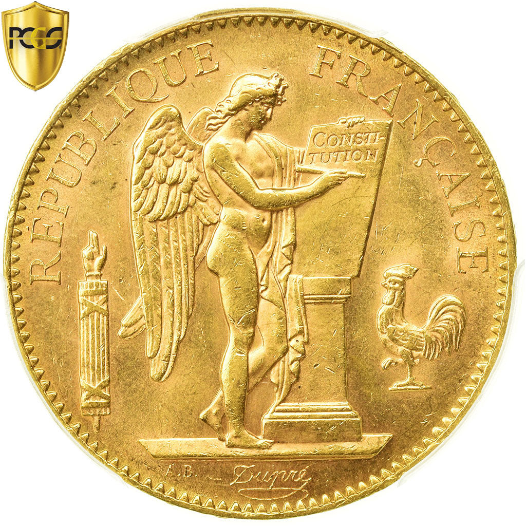 Monnaie, France, 100 Francs, 1907, Paris, PCGS, MS62, Or, Gadoury:1137a, KM:858