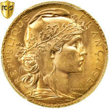 Monnaie, France, Marianne, 20 Francs, 1908, PCGS, MS66, Or, Gadoury:1064a