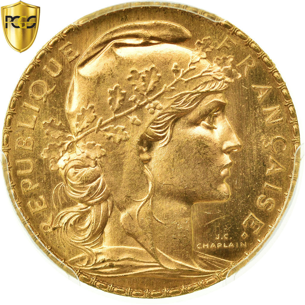 Münze, Frankreich, Marianne, 20 Francs, 1907, Paris, PCGS, MS66, Gold, KM:857