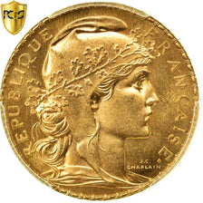 Coin, France, Marianne, 20 Francs, 1907, Paris, PCGS, MS66+, Gold, KM:857