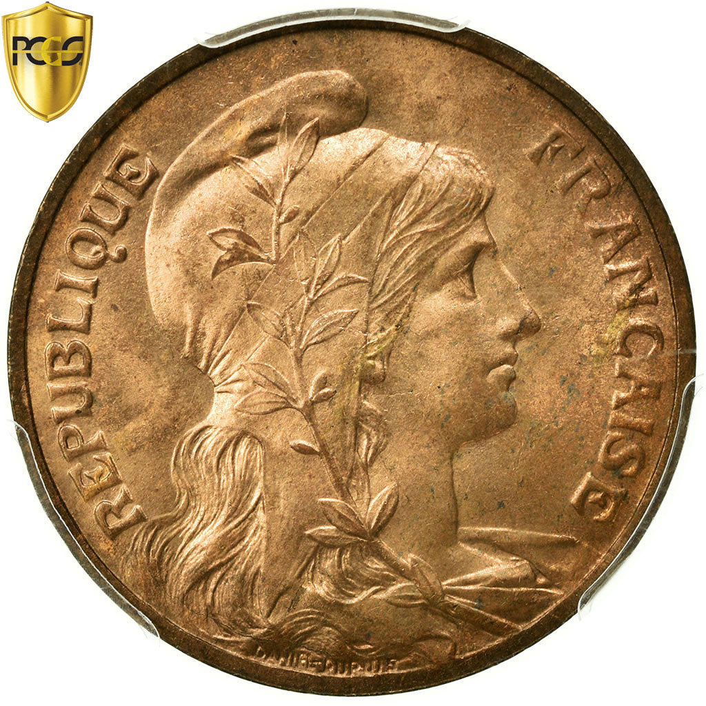 Coin, France, Dupuis, 10 Centimes, 1902, Paris, PCGS, MS65RB, Bronze, KM:843