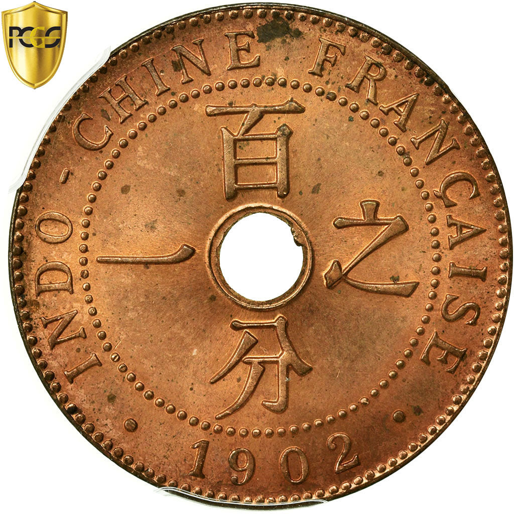 Monnaie, FRENCH INDO-CHINA, Cent, 1902, Paris, PCGS, MS64RB, Bronze, KM:8