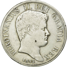 Coin, ITALIAN STATES, NAPLES, Ferdinando II, 120 Grana, 1832, EF(40-45), Silver