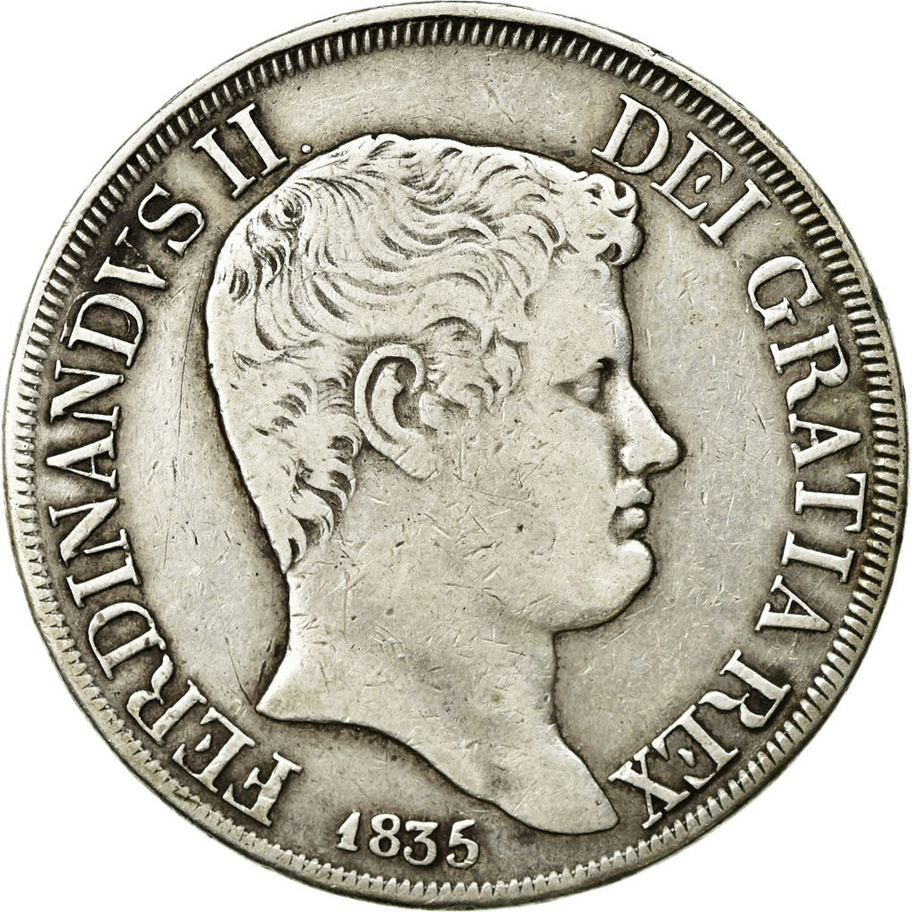 Moneta, STATI ITALIANI, NAPLES, Ferdinando II, 120 Grana, 1835, BB, Argento