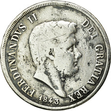Monnaie, États italiens, NAPLES, Ferdinando II, 120 Grana, 1843, TB, Argent