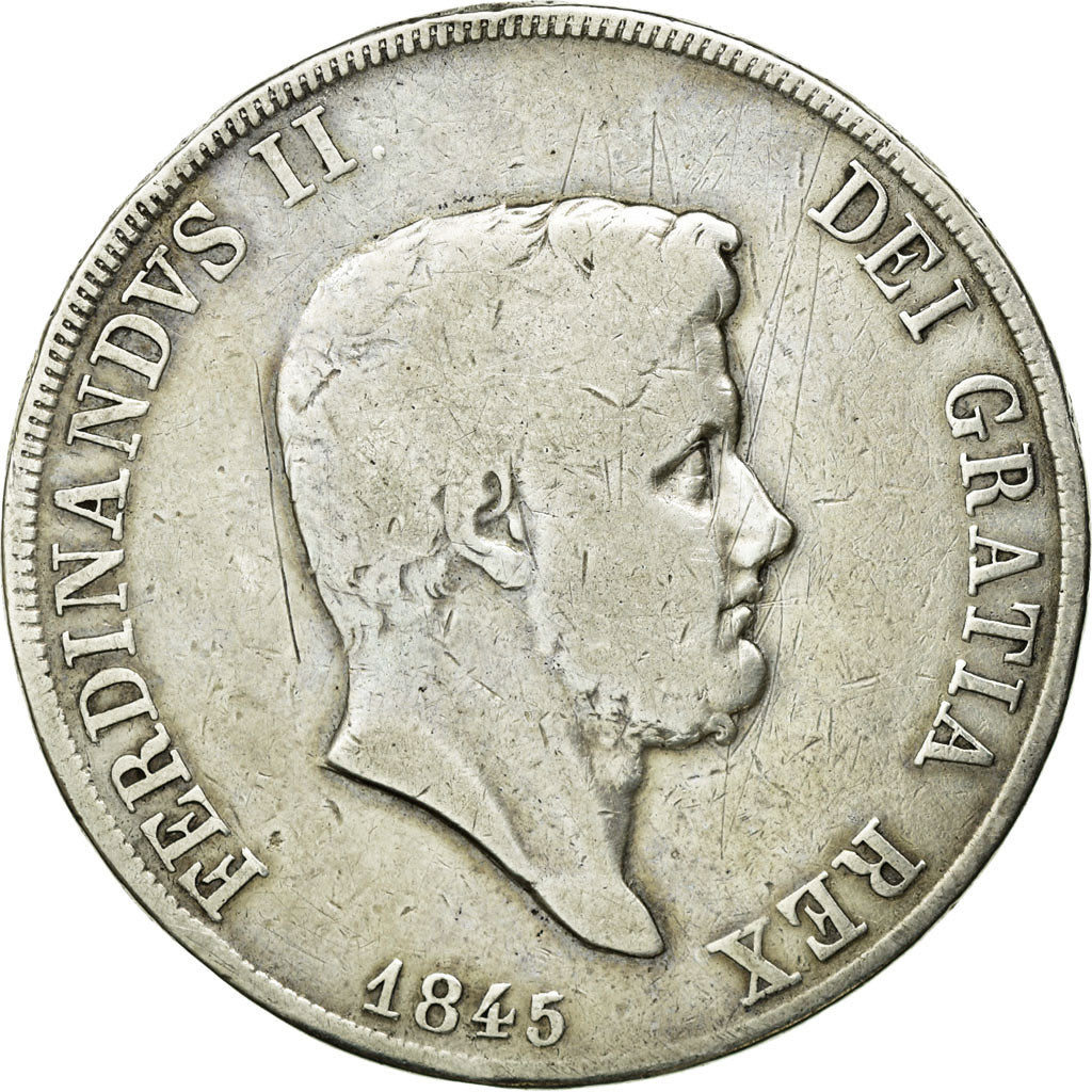 Monnaie, États italiens, NAPLES, Ferdinando II, 120 Grana, 1845, TB, Argent