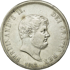 Munten, Italiaanse staten, NAPLES, Ferdinando II, 120 Grana, 1853, ZF, Zilver