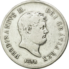 Monnaie, États italiens, NAPLES, Ferdinando II, 120 Grana, 1855, TB+, Argent