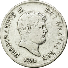 Moneda, Estados italianos, NAPLES, Ferdinando II, 120 Grana, 1855, BC+, Plata