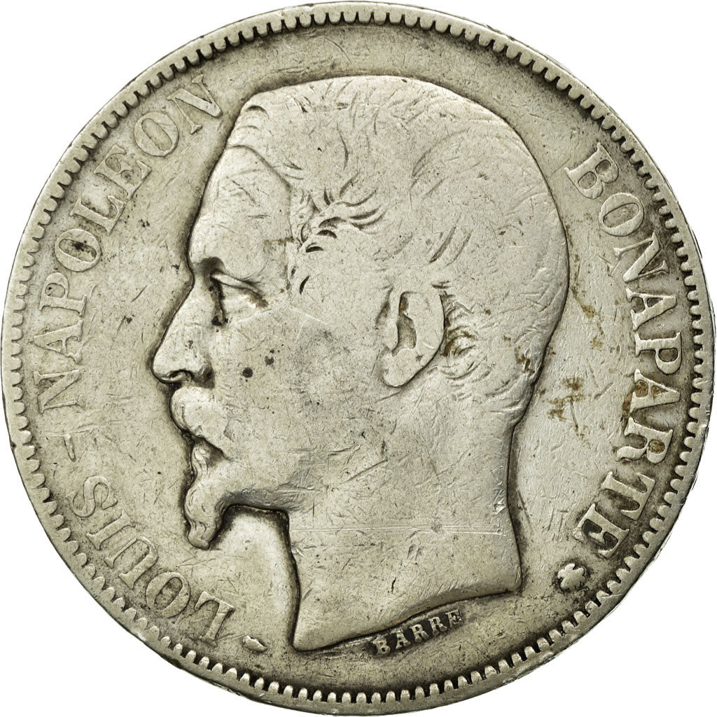 Coin, France, Napoléon III, 5 Francs, 1852, Strasbourg, VF(20-25), Silver
