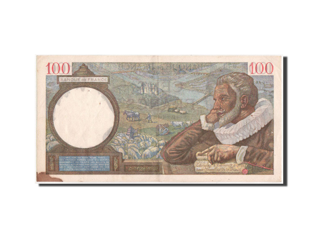 Banknote, France, 100 Francs, 100 F 1939-1942 ''Sully'', 1941, 9.1.1941