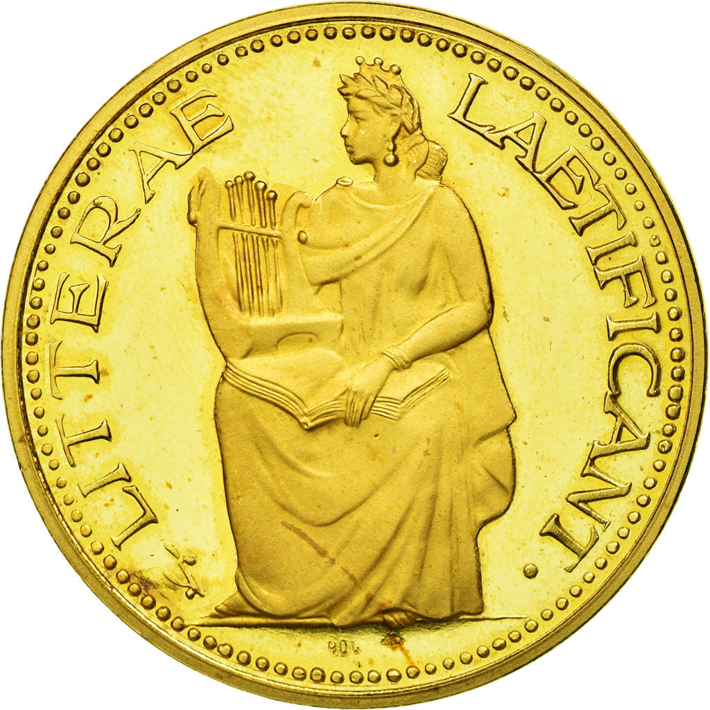 Italy, Medal, Francesco Petrarca 1304-1374, MS(63), Gold