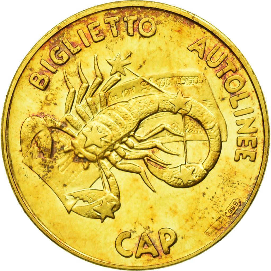 Italy, Medal, Francesco Datini - Biglietto Autolinee Cap, Bino Bini, Gold