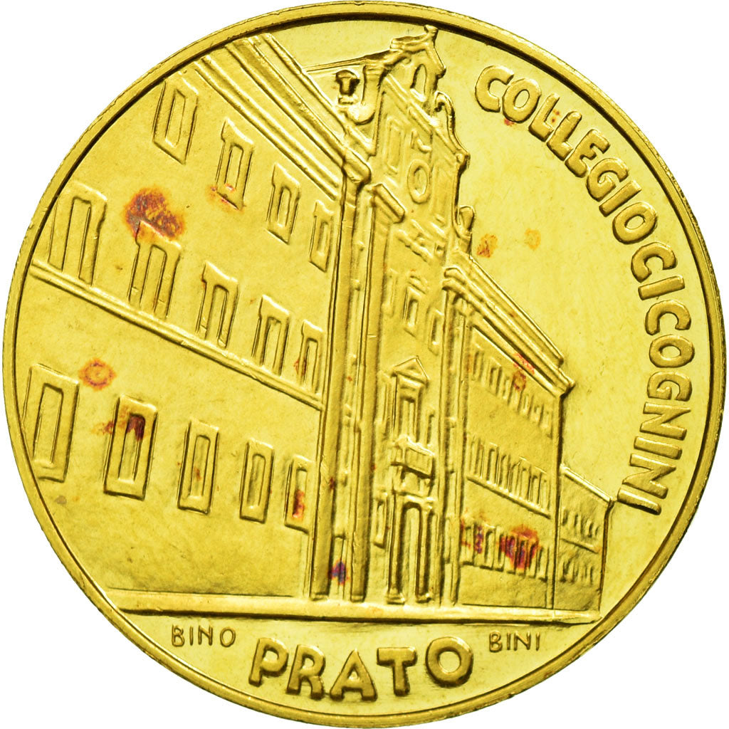 Italy, Medal, Collegiocicognini Patro - Biglietto Autolinee Cap, Bino Bini, Gold