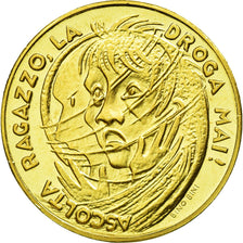Italie, Médaille, Ascolta Ragazzo - Biglietto Autolinee Cap, Bino Bini, Or