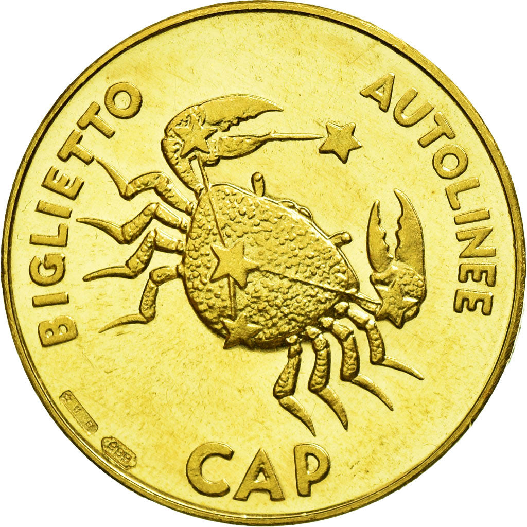 Italie, Médaille, Ascolta Ragazzo - Biglietto Autolinee Cap, Bino Bini, Or