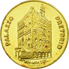 Italy, Medal, Palazzo Pretorio - Biglietto Autolinee Cap, Bino Bini, Gold