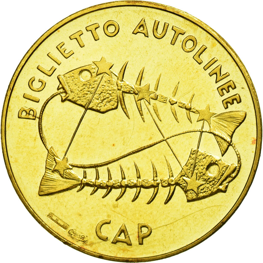 Italie, Médaille, Salvare La Natura - Biglietto Autolinee Cap, Bino Bini, Or