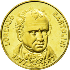 Italie, Médaille, Lorenzo Bartolini - Biglietto Autolinee Cap, Bino Bini, Or