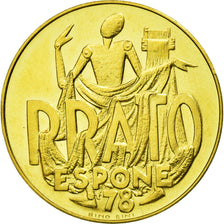 Italy, Medal, Prato Espone 78 - Biglietto Autolinee Cap, Bino Bini, Gold