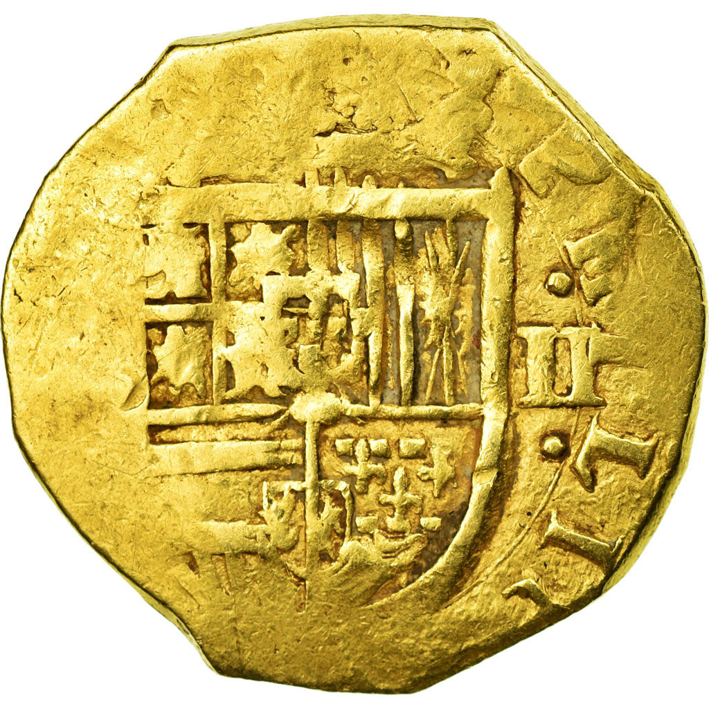 Moneta, Spagna, 2 Escudos, MB+, Oro