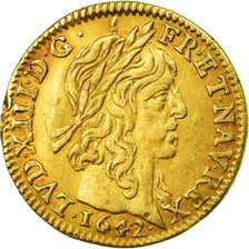 Monnaie, France, Louis XIII, 1/2 Louis d'or, 1/2 Louis d'or, 1642, Paris, TTB