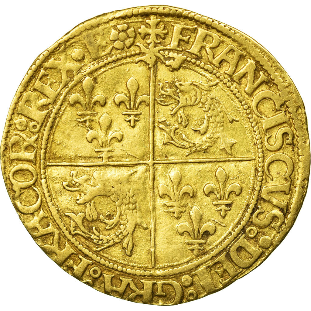 Münze, Frankreich, François Ier, Ecu d'or du Dauphiné, Ecu d'or, Grenoble