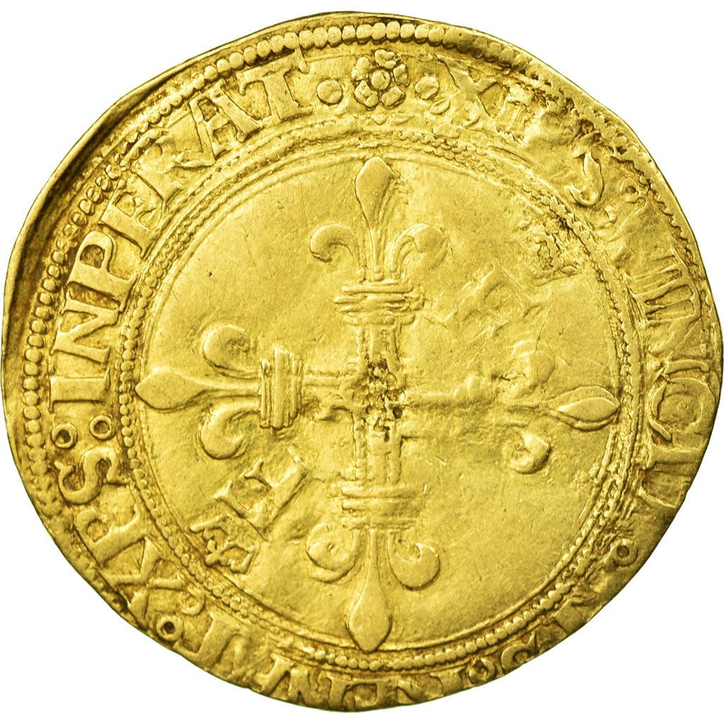 Münze, Frankreich, François Ier, Ecu d'or du Dauphiné, Ecu d'or, Grenoble