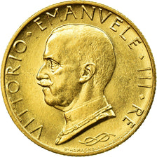Moeda, Itália, Vittorio Emanuele III, 100 Lire, 1931, Rome, MS(63), Dourado