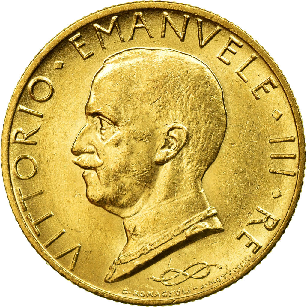 Coin, Italy, Vittorio Emanuele III, 100 Lire, 1931, Rome, MS(63), Gold, KM:72