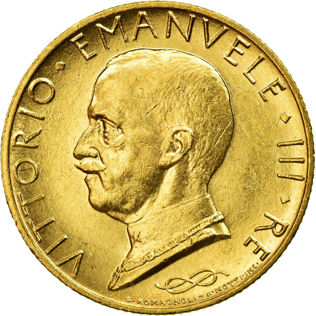 Coin, Italy, Vittorio Emanuele III, 100 Lire, 1931, Rome, MS(63), Gold, KM:72
