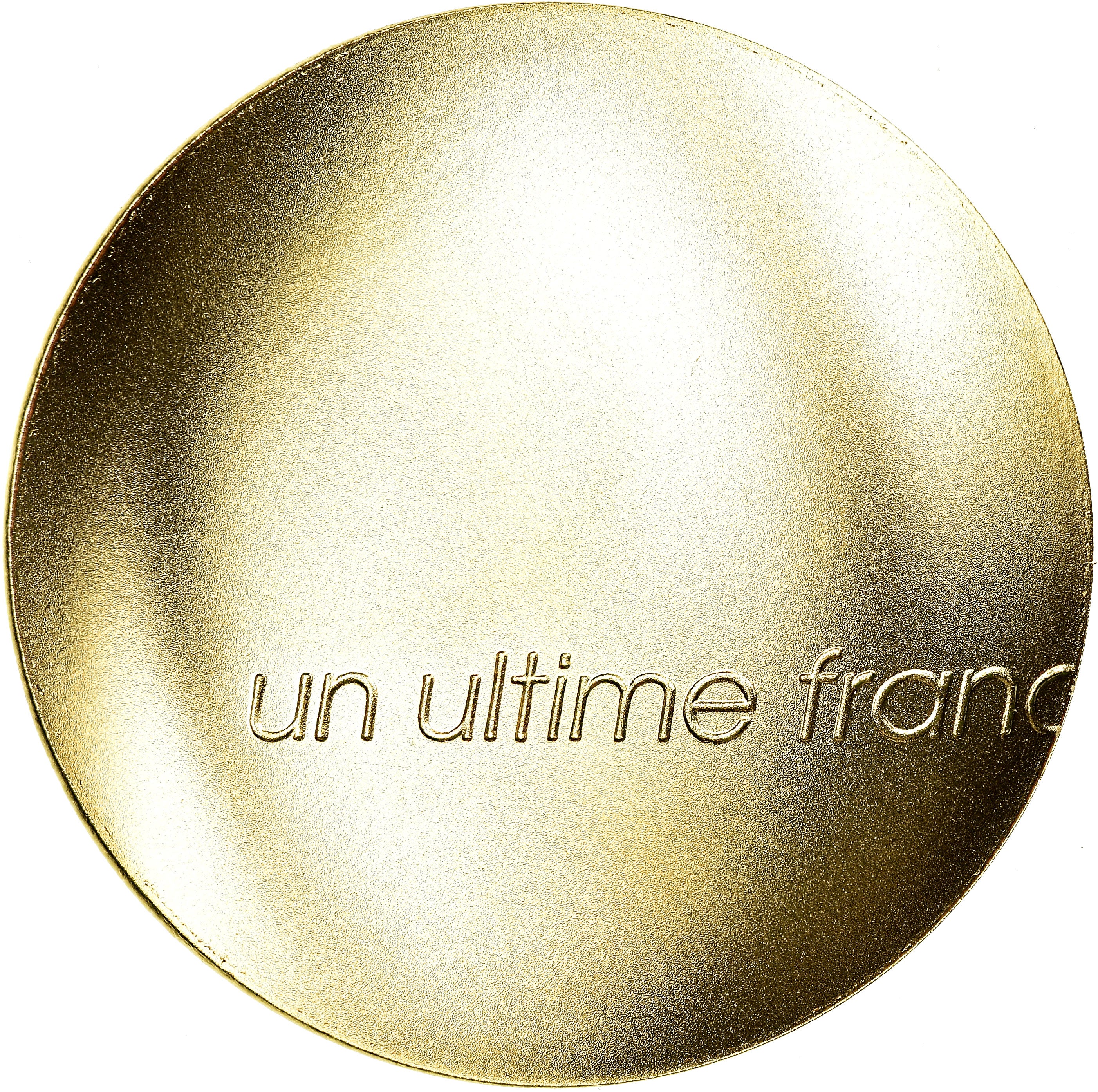Coin, France, Un Ultime Franc Starck, Franc, 2001, Paris, MS(65-70), Gold