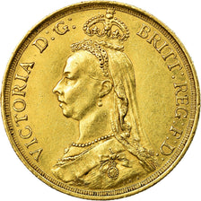 Moneda, Gran Bretaña, Victoria, 2 Pounds, 1887, London, MBC, Oro, KM:768