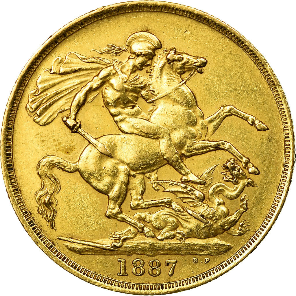 Monnaie, Grande-Bretagne, Victoria, 2 Pounds, 1887, Londres, TTB, Or, KM:768