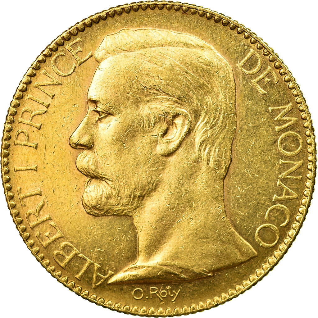 Moneta, Monaco, Albert I, 100 Francs, Cent, 1891, Paris, BB+, Oro, KM:105