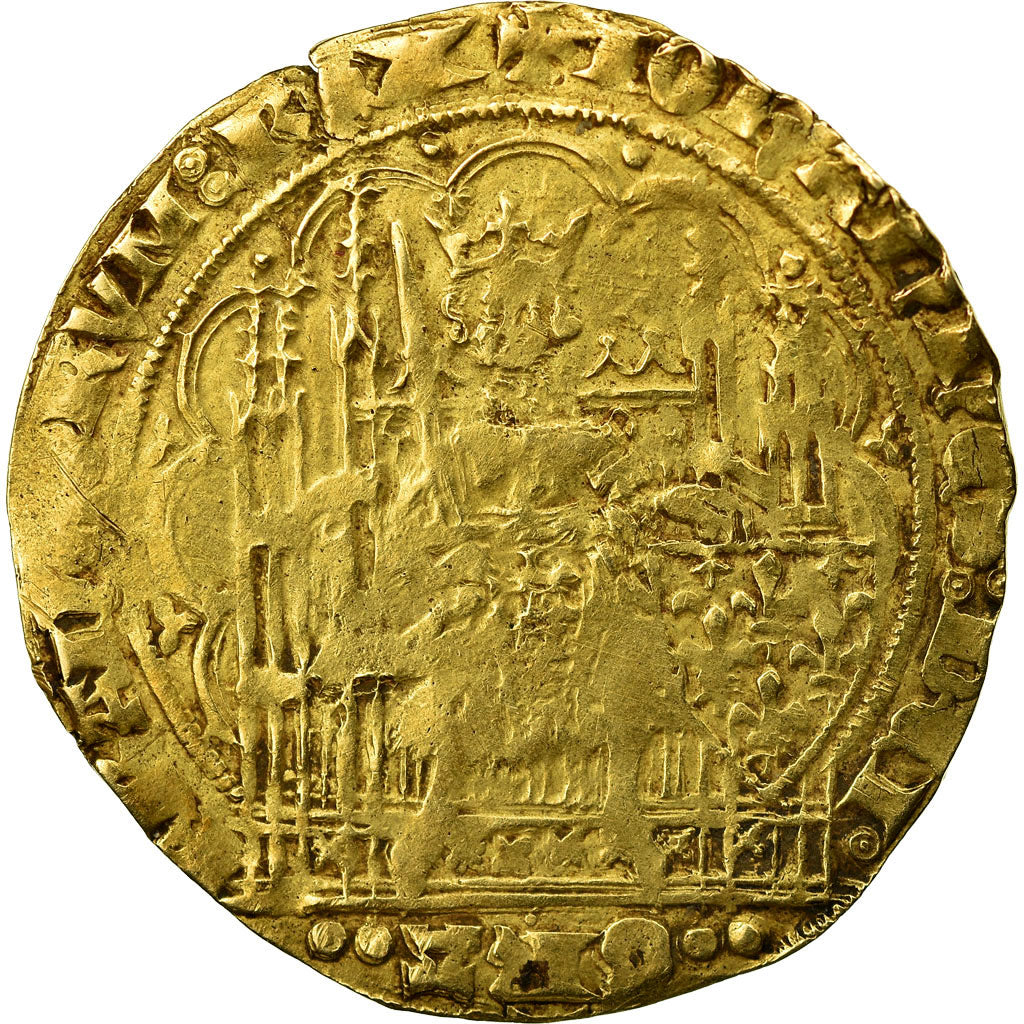 Coin, France, Jean II le Bon, Ecu d'or à la chaise, F(12-15), Gold
