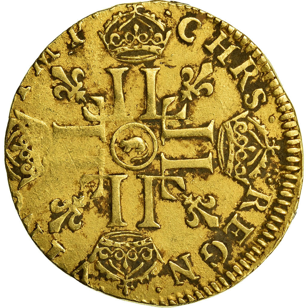 Moneta, Francia, Louis XIV, Louis d'or à la mèche longue, Louis d'Or, 1652
