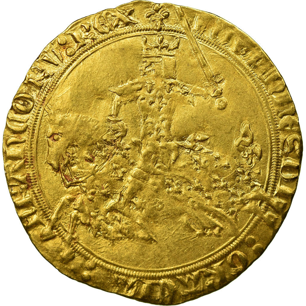 Münze, Frankreich, Jean II le Bon, Franc à cheval, SS+, Gold, Duplessy:294