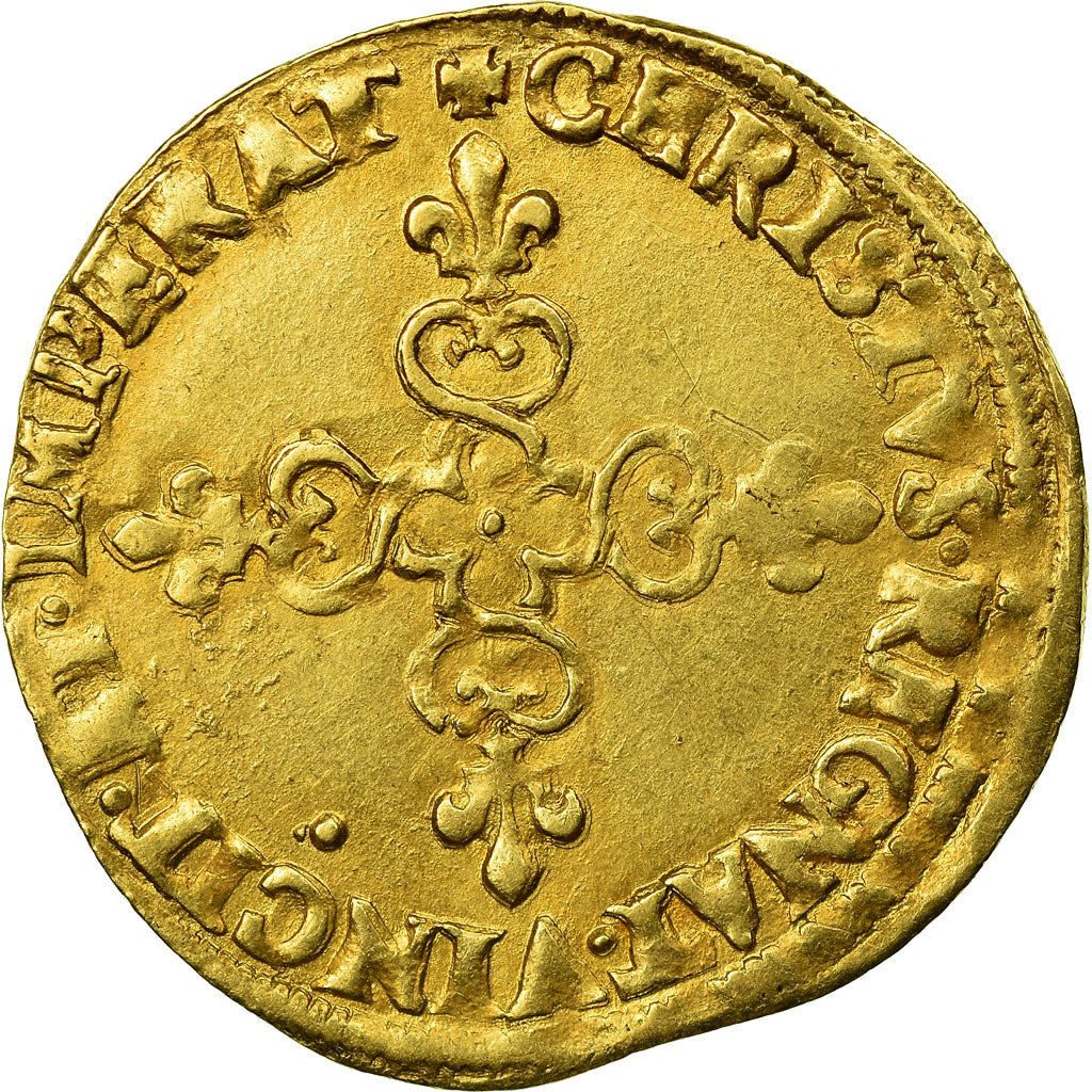 Monnaie, France, Charles X, Ecu d'or, 1591, Paris, TTB, Or, Sombart:4940