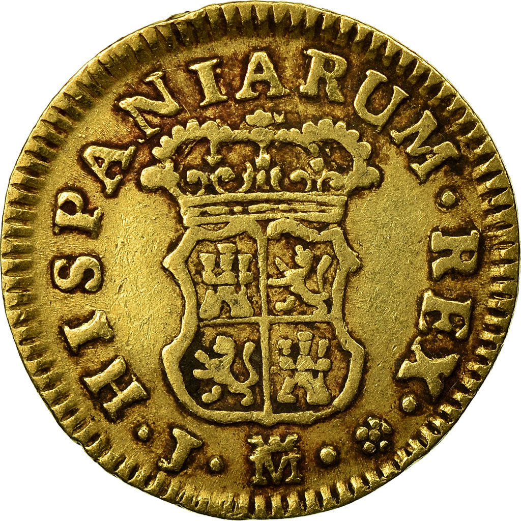 Coin, Spain, Charles III, 1/2 Escudo, 1759, Madrid, EF(40-45), Gold, KM:389.1