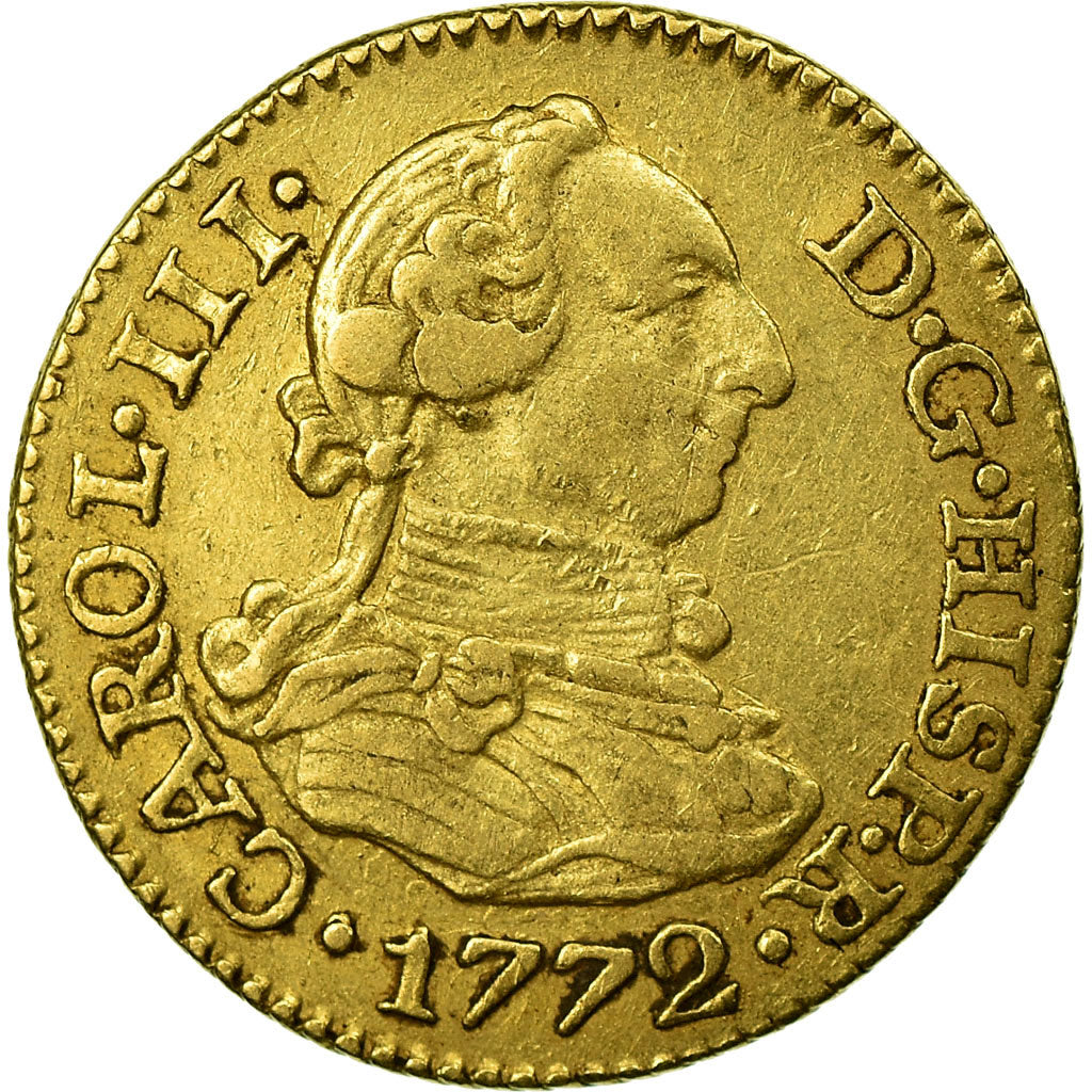 Moneda, España, Charles III, 1/2 Escudo, 1772, Madrid, MBC, Oro, KM:415.1