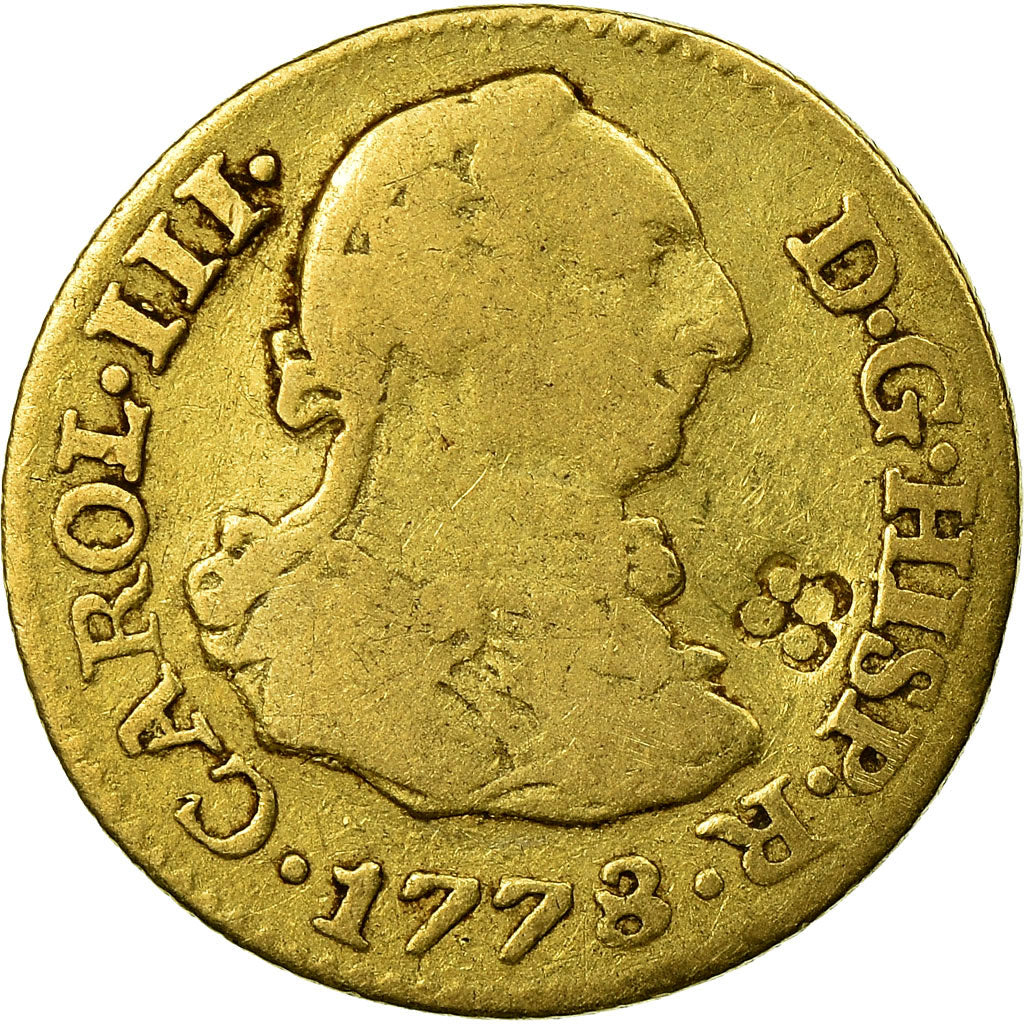 Moneda, España, Charles III, 1/2 Escudo, 1778, Madrid, BC+, Oro, KM:415.1