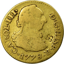 Moneda, España, Charles III, 1/2 Escudo, 1778, Madrid, BC+, Oro, KM:415.1