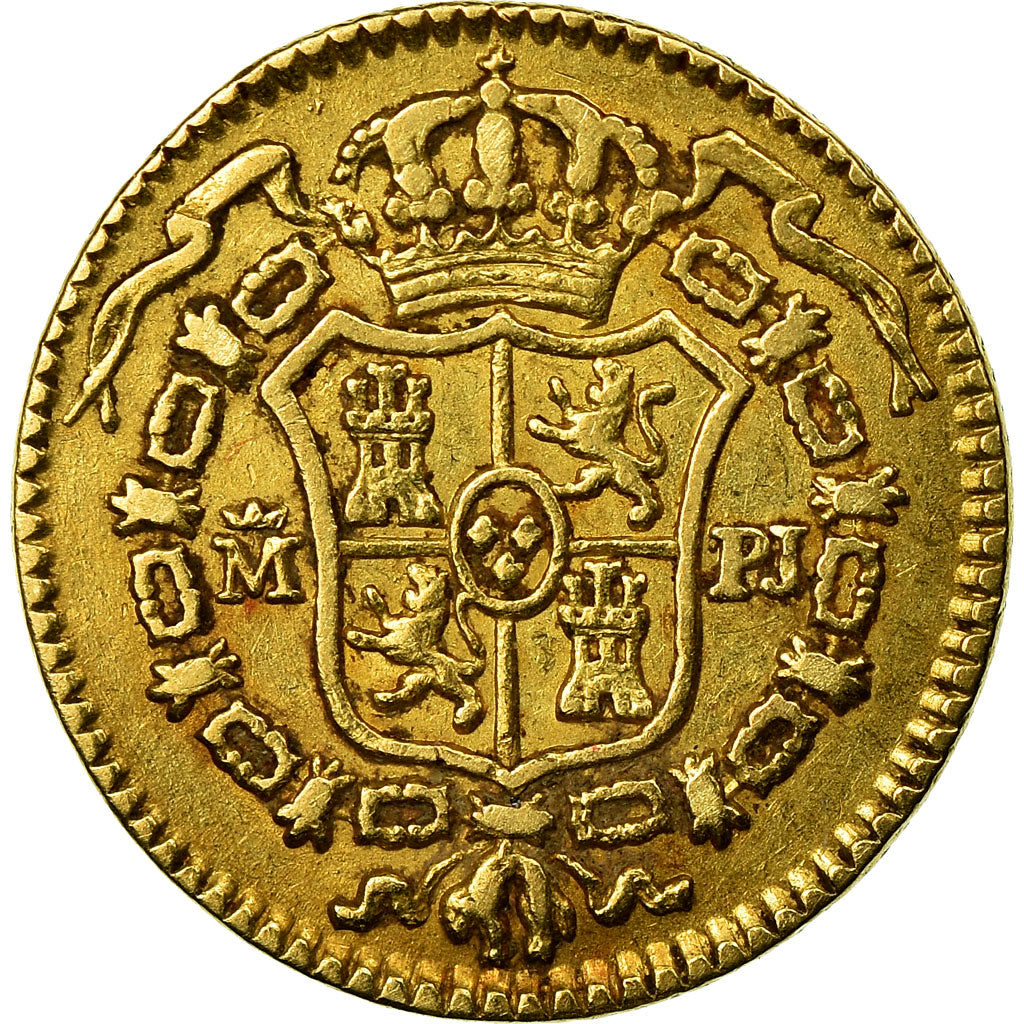 Coin, Spain, Charles III, 1/2 Escudo, 1778, Madrid, VF(30-35), Gold, KM:415.1
