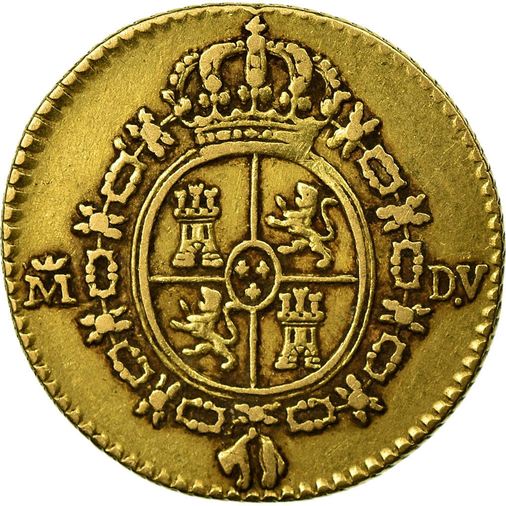 Münze, Spanien, Charles III, 1/2 Escudo, 1786, Madrid, SS, Gold, KM:425.1