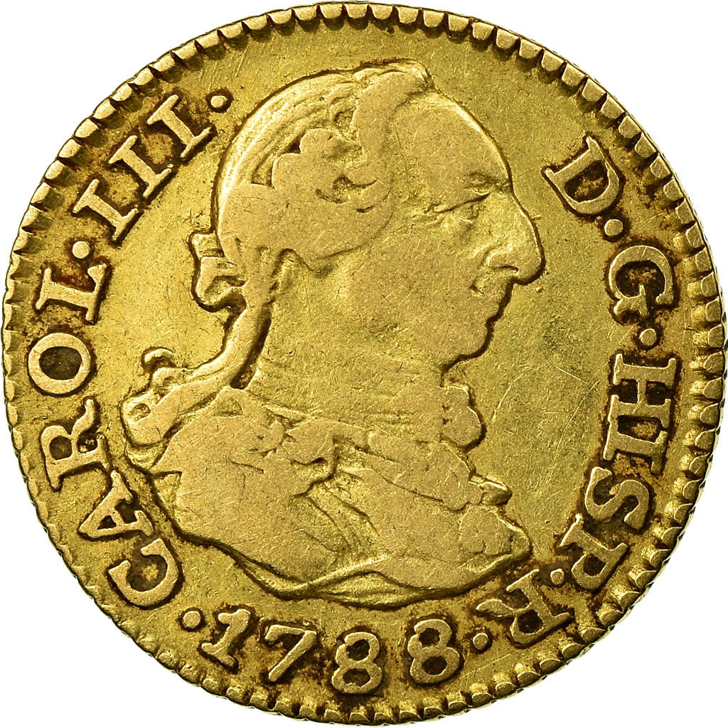 Monnaie, Espagne, Charles III, 1/2 Escudo, 1788, Madrid, TB+, Or, KM:425.1