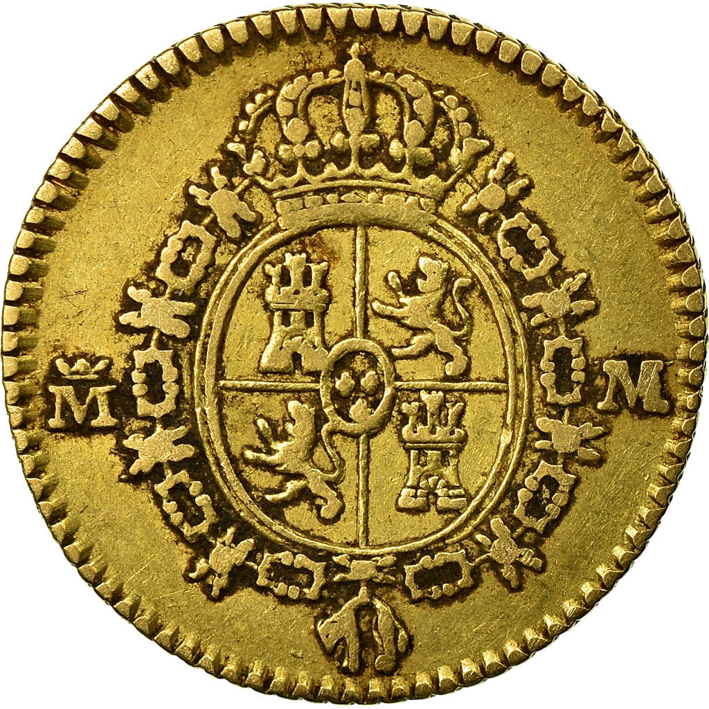 Monnaie, Espagne, Charles III, 1/2 Escudo, 1788, Madrid, TB+, Or, KM:425.1