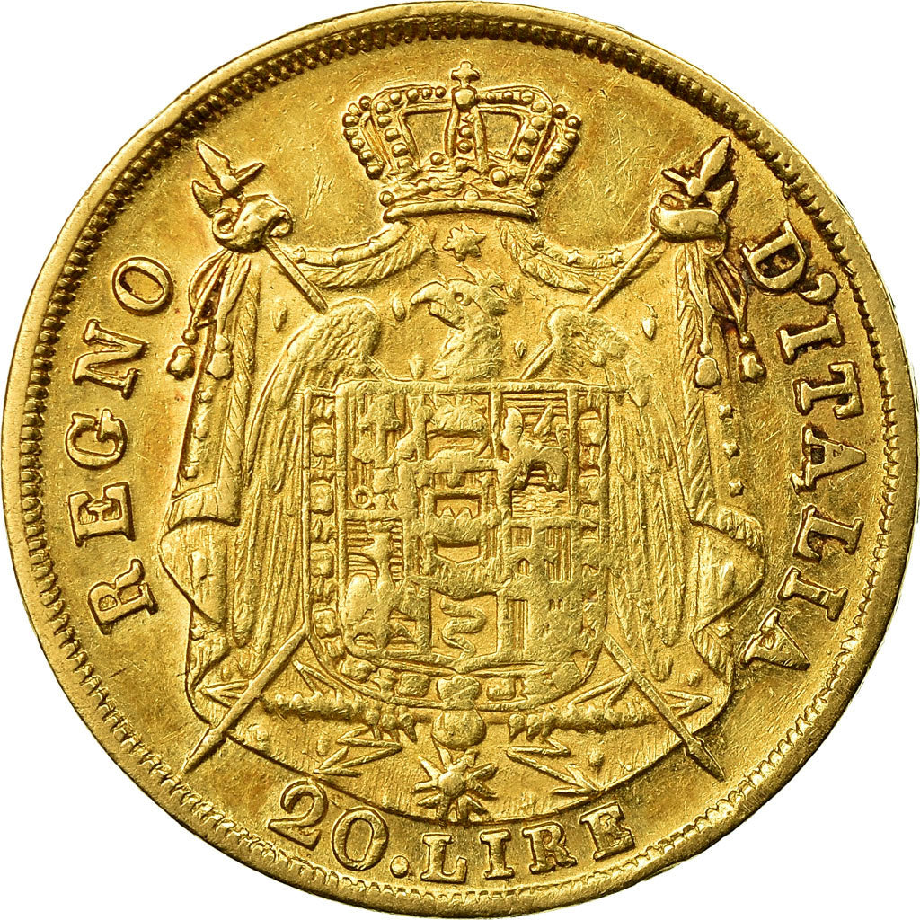 Moneta, STATI ITALIANI, KINGDOM OF NAPOLEON, Napoleon I, 20 Lire, 1810, Milan